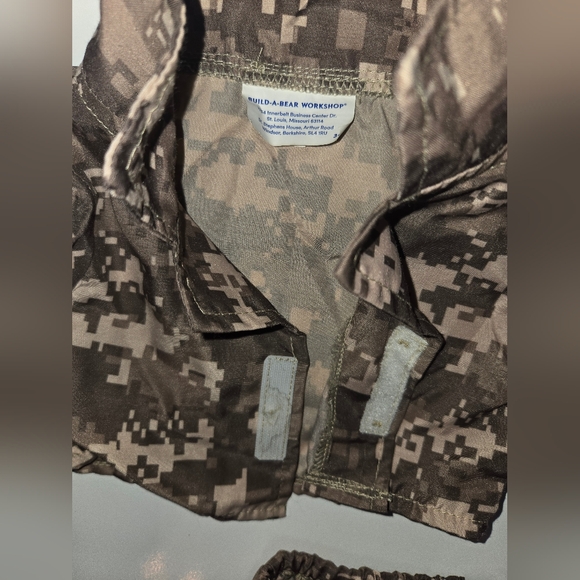 Build A Bear Digital Camo Outfit With Brown Military Style Boots, Bear Clothing - Picture 11 of 11